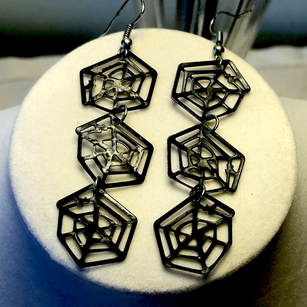 FREE WITH BUNDLE Halloween Spiderweb Earrings